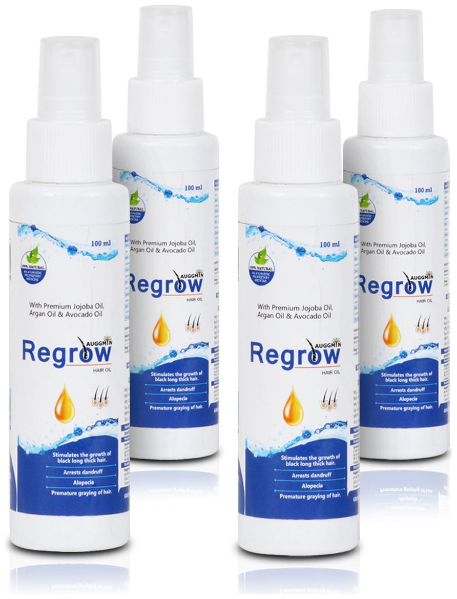 

Auggmin Regrow Hair Oil-Jojoba Argan and Avacado 100 ml (Pack of 4 )