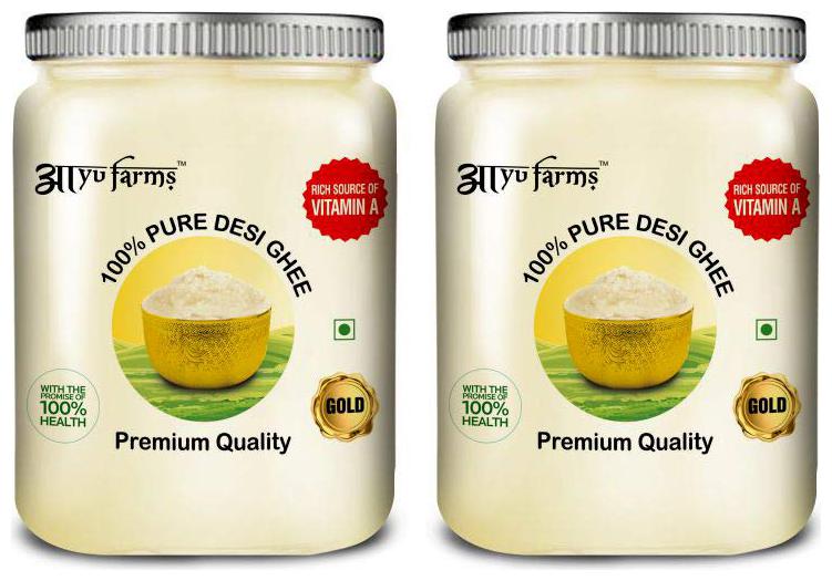 

Ayufarms 100 Pure Desi Ghee Combo (1L)(Pack Of 2)