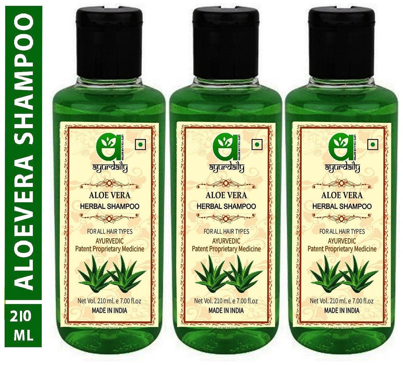 

Ayurdaily Aloevera Shampoo for Silky Stronger Hair 210ml Each (Pack Of 3)