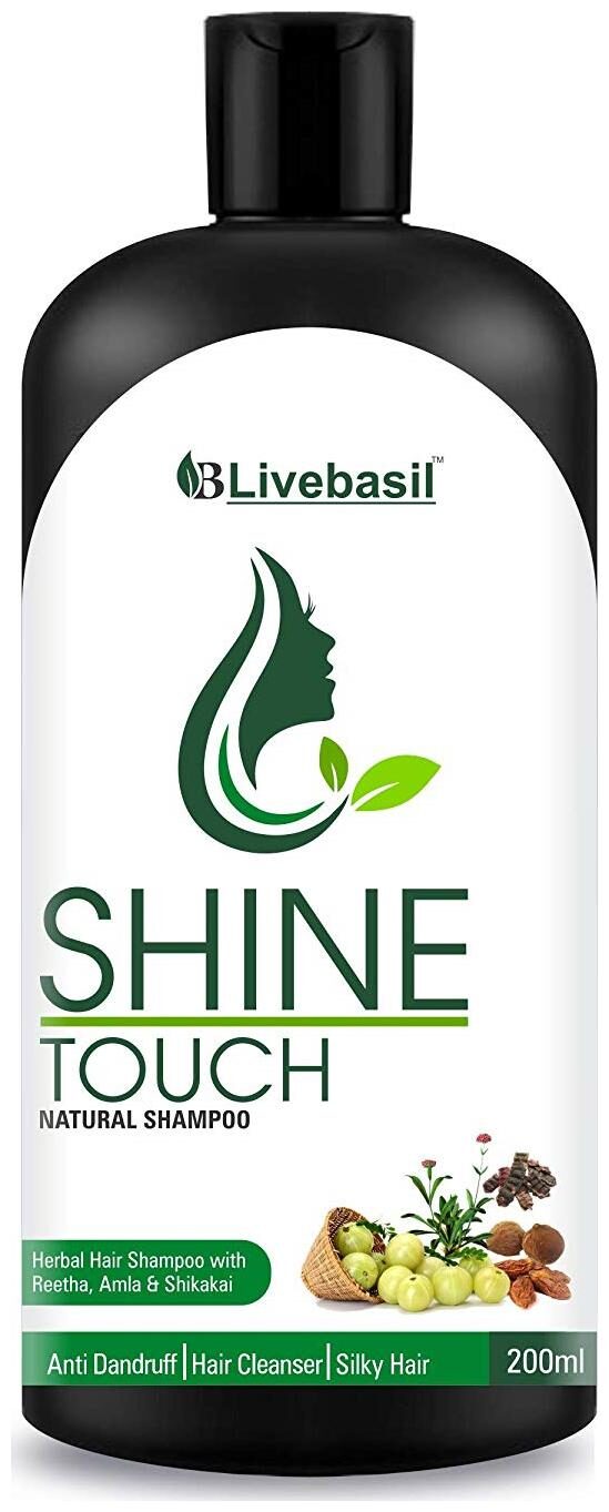 

B Livebasil Overseas Shine For Shiny Healthy Anti Dendruff Herbal Shampoo 200ml
