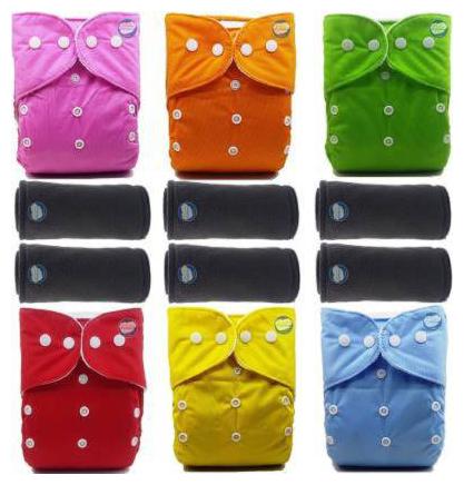 

BABIQUE Baby Cloth Pocket Reusable Washable Adjustable Snap Buttons Waterproof Nappies (Pack of 6)