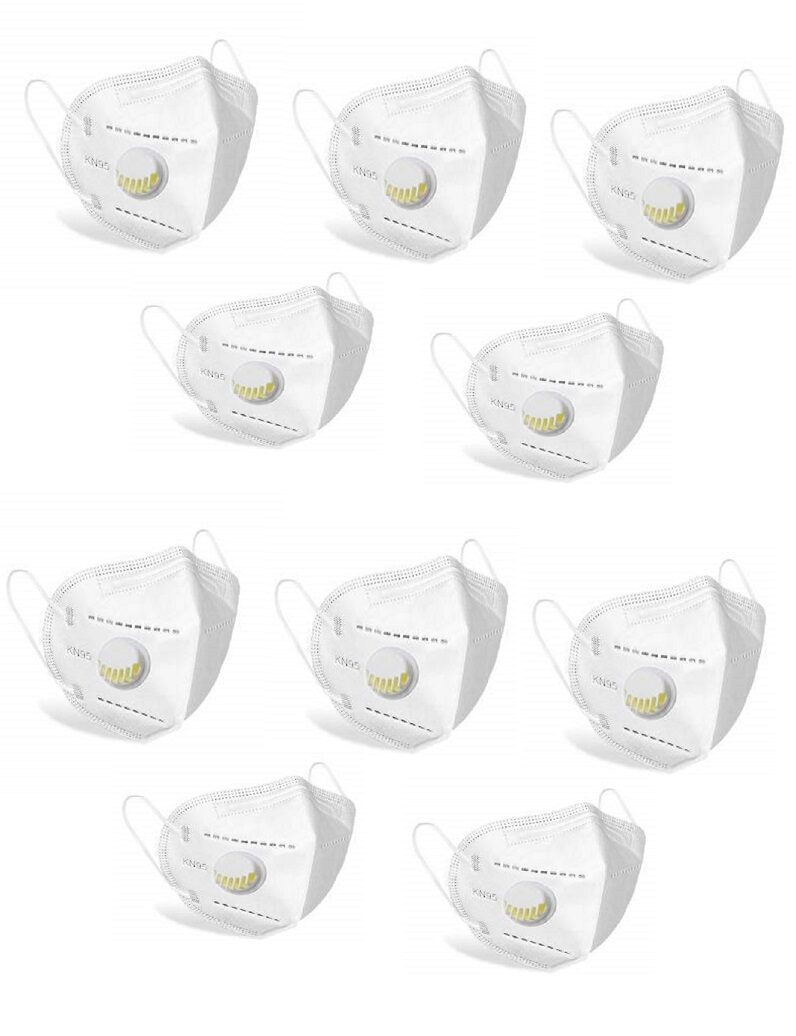 

Backlund Particulate Disposable Respirator Mask Anti Pollution Dust Masks for Sanding Construction Household Dust Reusable Non-woven with Melt Blown Protective Layer Valve Face Mask (Pack Of 10)