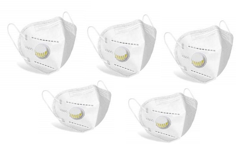 

Backlund Particulate Disposable Respirator Mask Anti Pollution Dust Masks for Sanding Construction Household Dust Reusable Non-woven with Melt Blown Protective Layer Valve Face Mask (Pack Of 5)