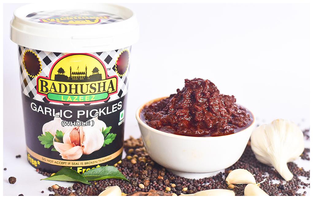 

Badhusha Lazeez garlic Pickles 300 g