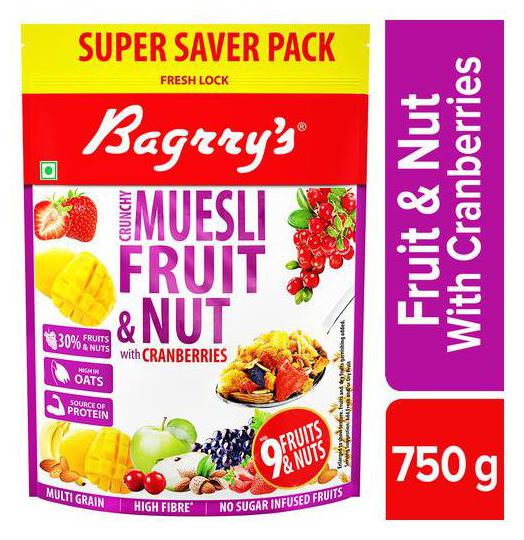 

Bagrrys Crunchy Muesli - Fruit Nut With Cranberry 750 g