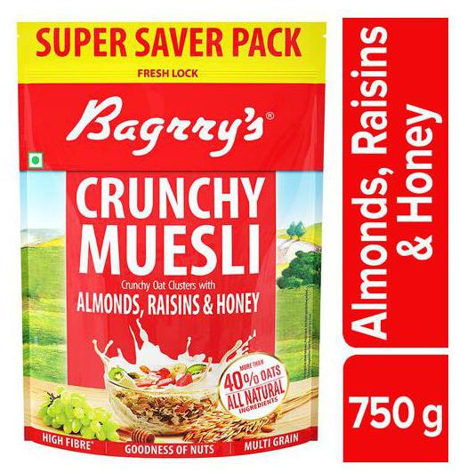 

Bagrrys Crunchy Muesli - Almonds Raisins Honey 750 g