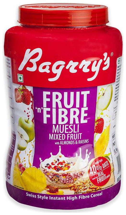 

Bagrrys Fruit N Fibre Muesli - Mixed Fruit 1 kg