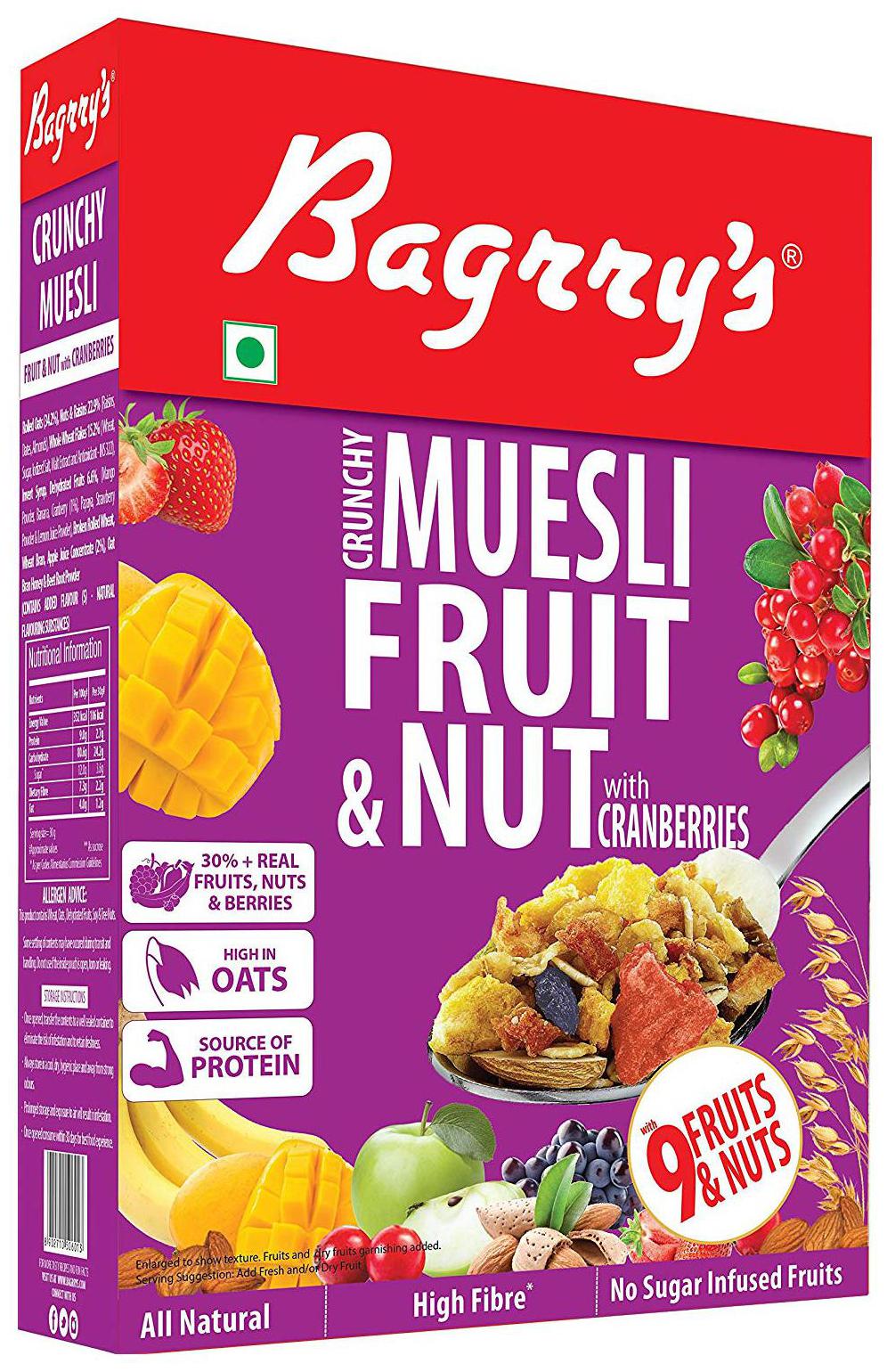 

Bagrrys Muesli - Crunchy Fruit Nut with Cranberries 400 g