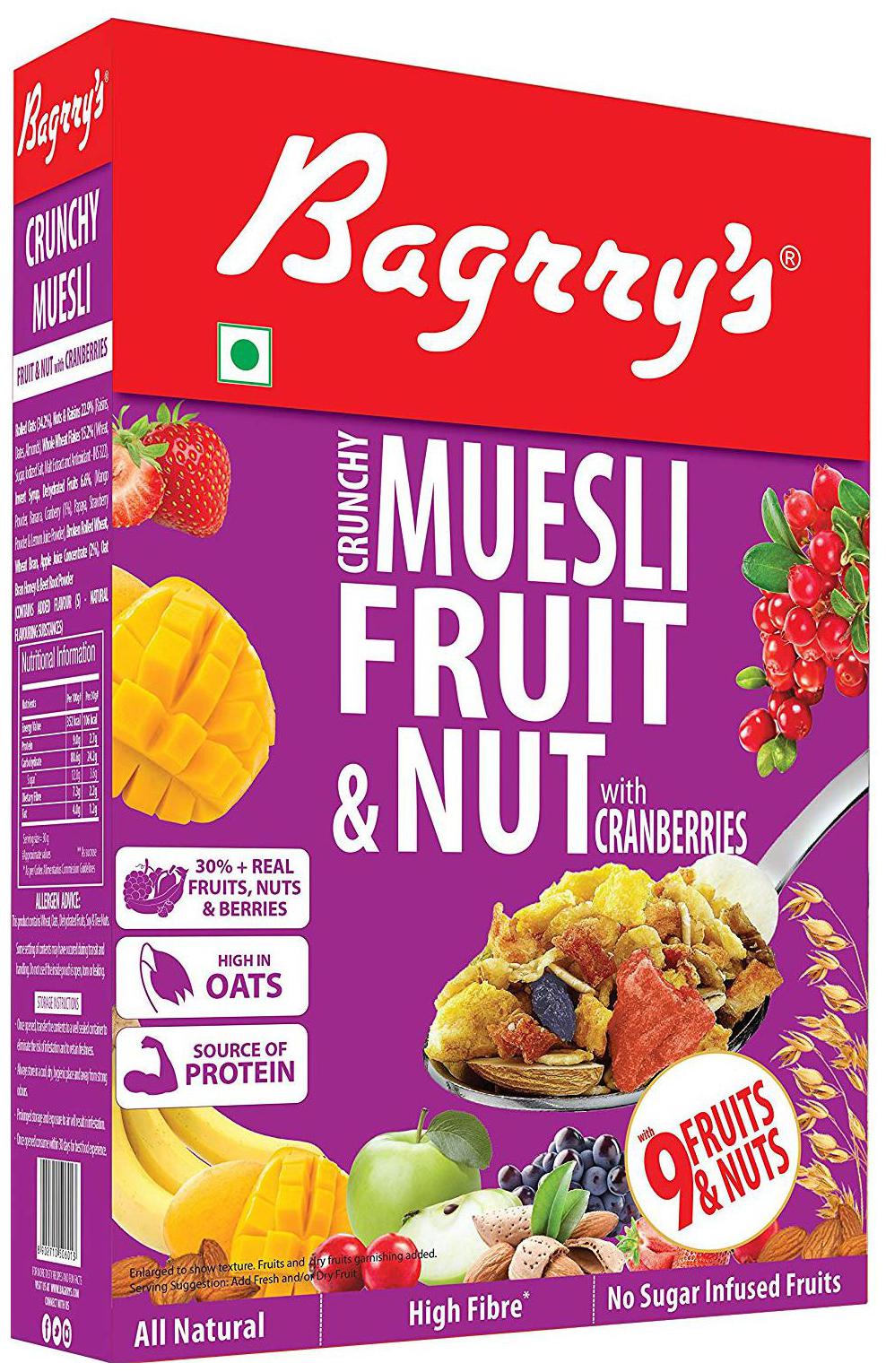 

Bagrrys Muesli - Crunchy Fruit Nut with Cranberries 400 g