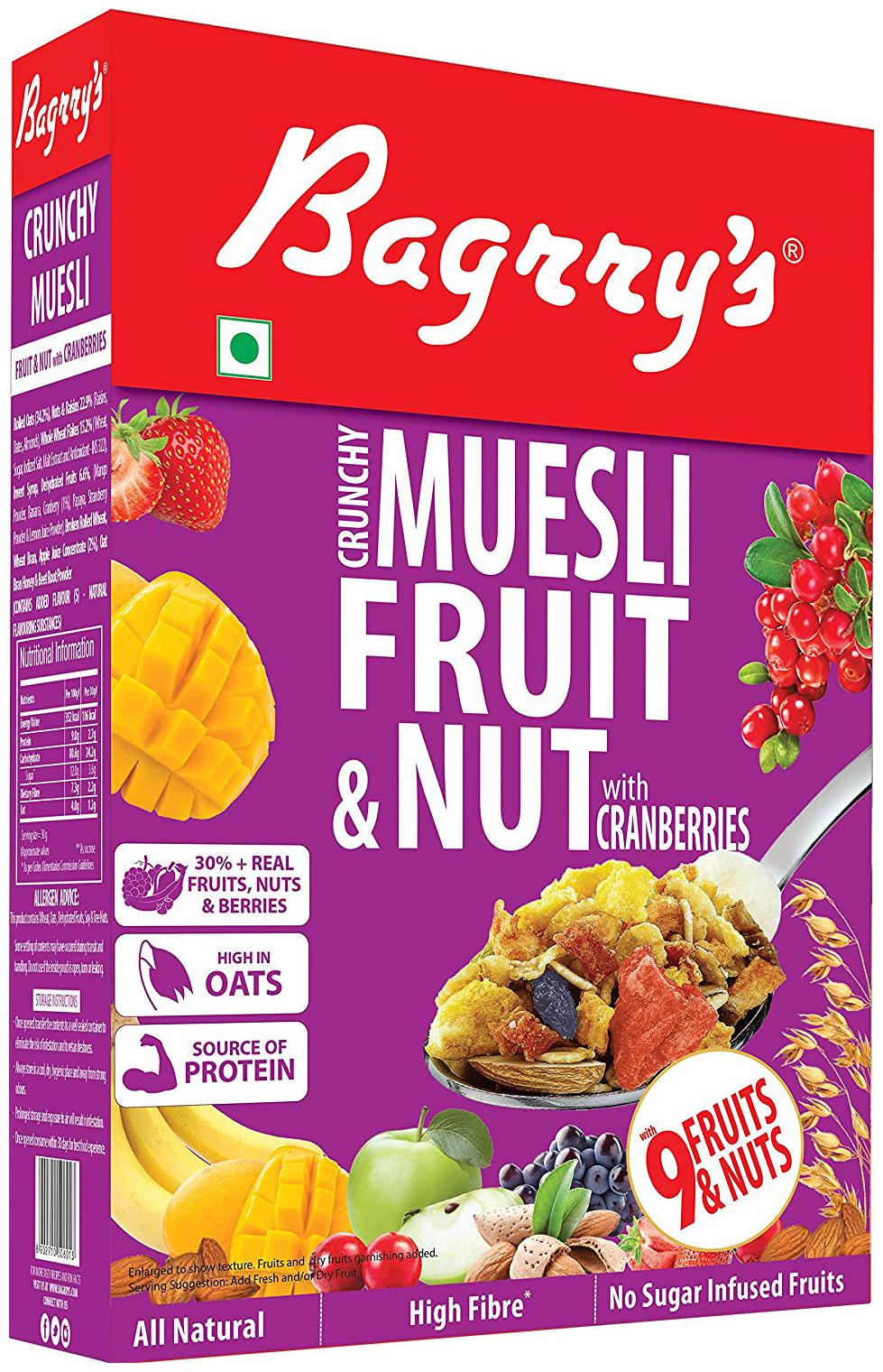 

Bagrrys Muesli - Crunchy Fruit Nut with Cranberries 400 g