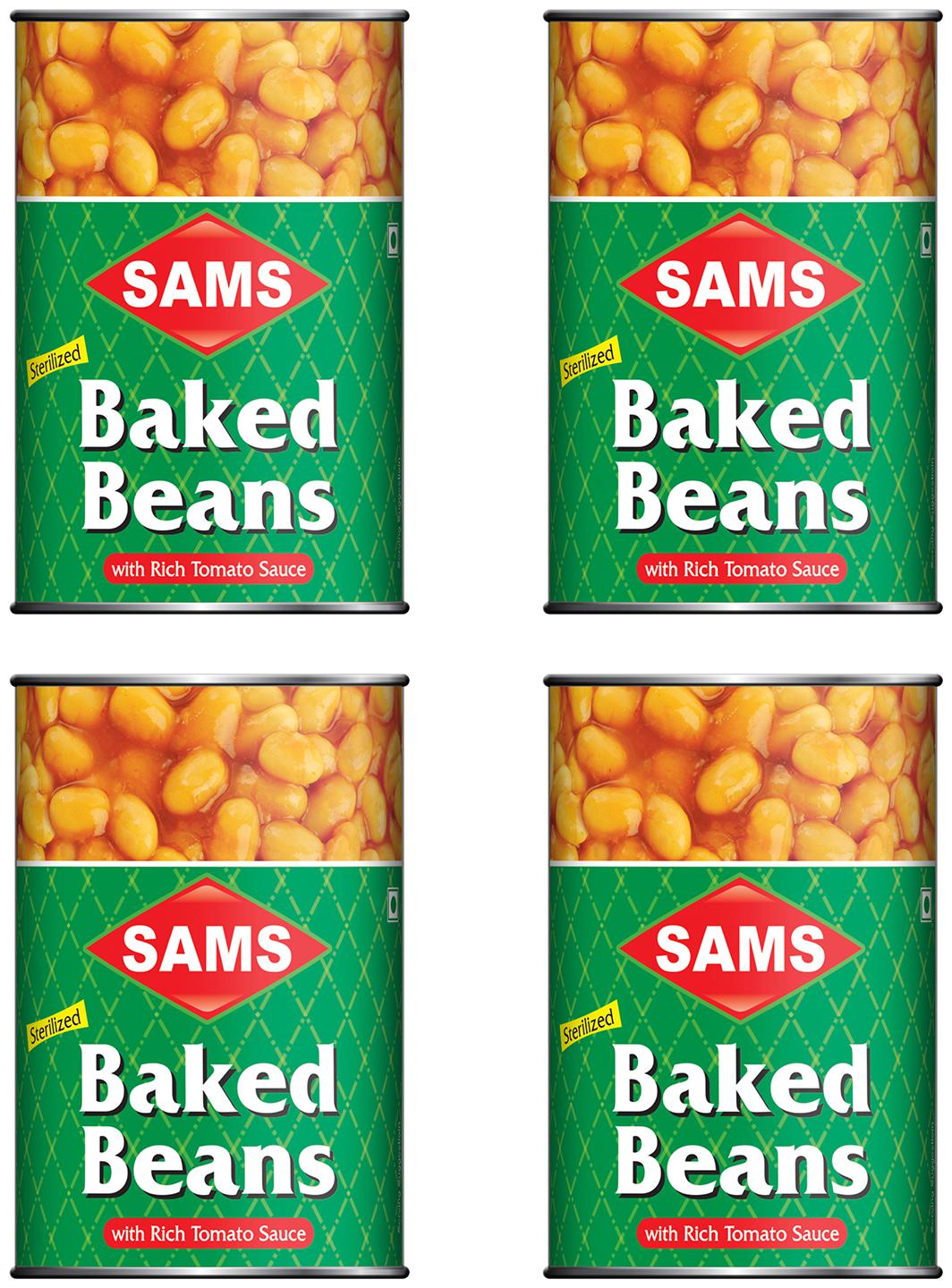 

Sams Baked Beans with Rich Tomato Sauce Cannned Foods 415g (Pack of 4)