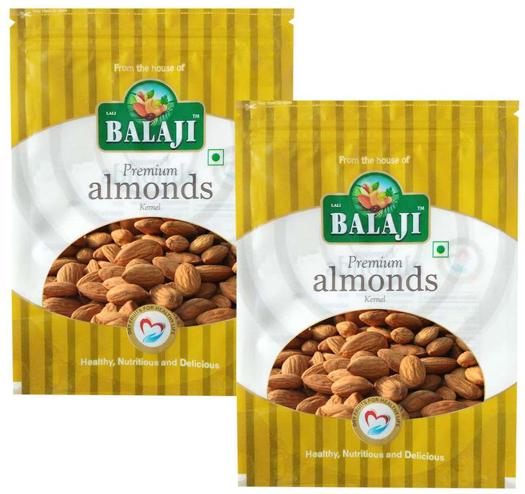 

Balaji Premium Almonds 400G (Pack Of 2 200g Each)