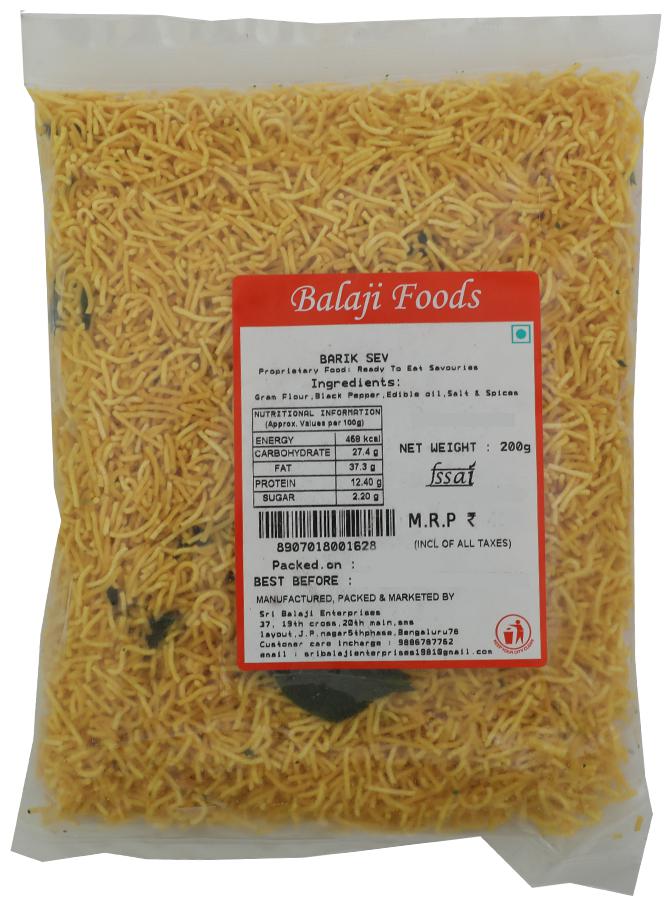 

Balaji foods Namkeen - Barik Sev 200 g