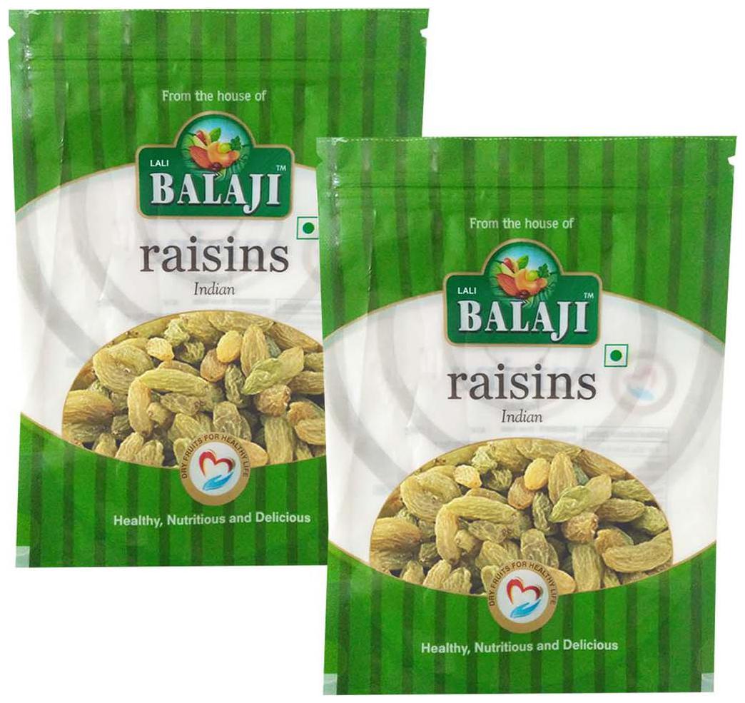 

Balaji Green Indian Raisins Kishmish 400G (Pack Of 2 200g Each)