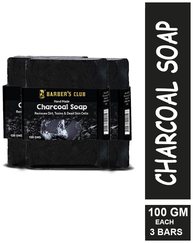 

Barber s Club Hand Made Organic Charcoal Soap 100 g each (Pack of 3)