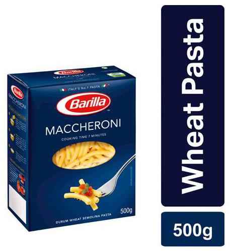

Barilla High Quality Durum Wheat Pasta - Maccheroni 500 g