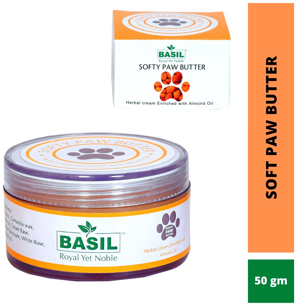 

Basil Softy Paw Butter Herbal Pet Cream Enriched with Almond Oil 50 g (Pack of 1)