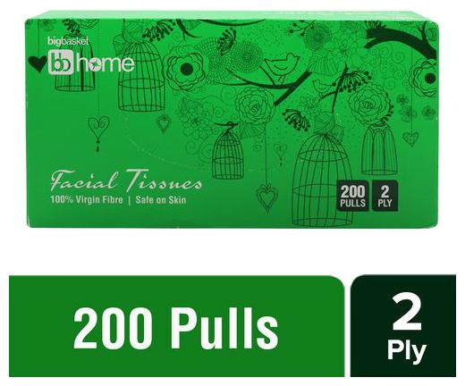 

BB Home Facial Tissues - 2 Ply 200 Pulls