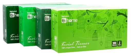 

BB Home Facial Tissues - 2 Ply 100 Pulls