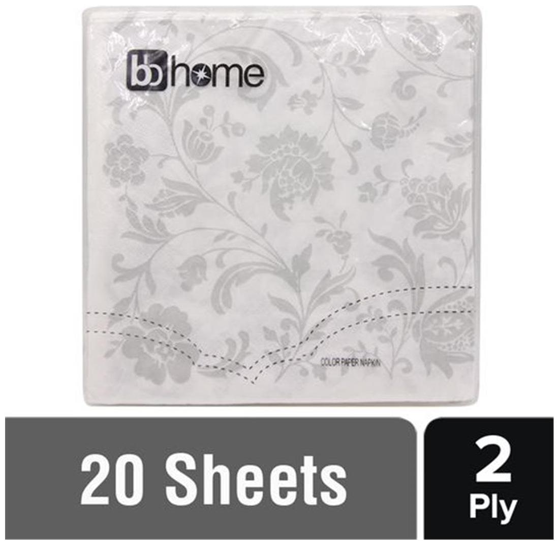 

BB Home Printed Party Napkins - Grey Print