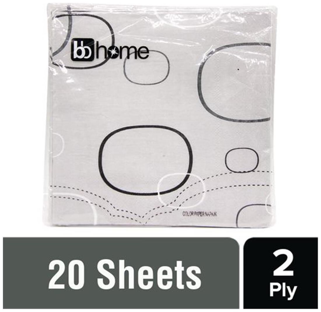 

BB Home Printed Party Napkins - Oval Grey