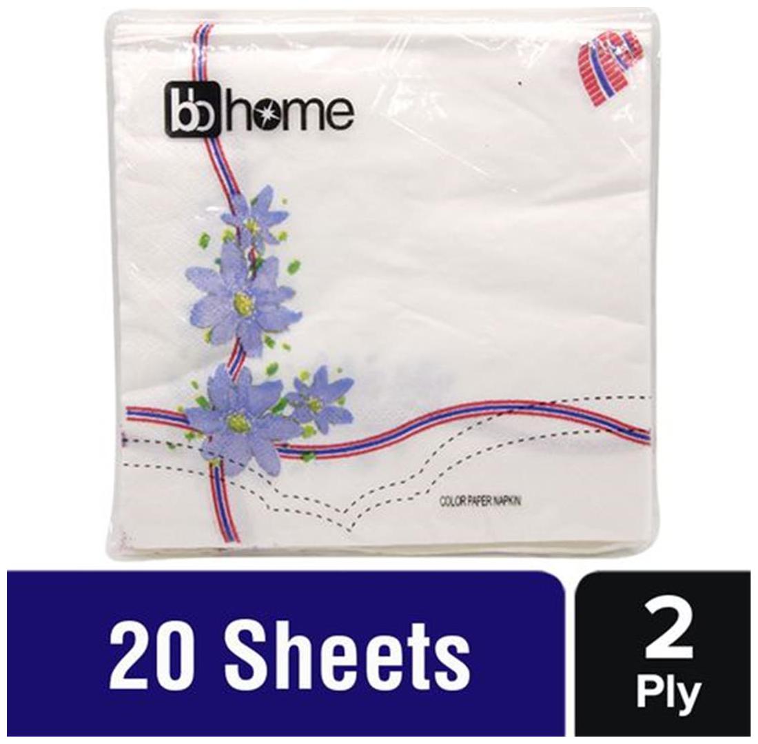 

BB Home Printed Party Napkins - Blue Flower