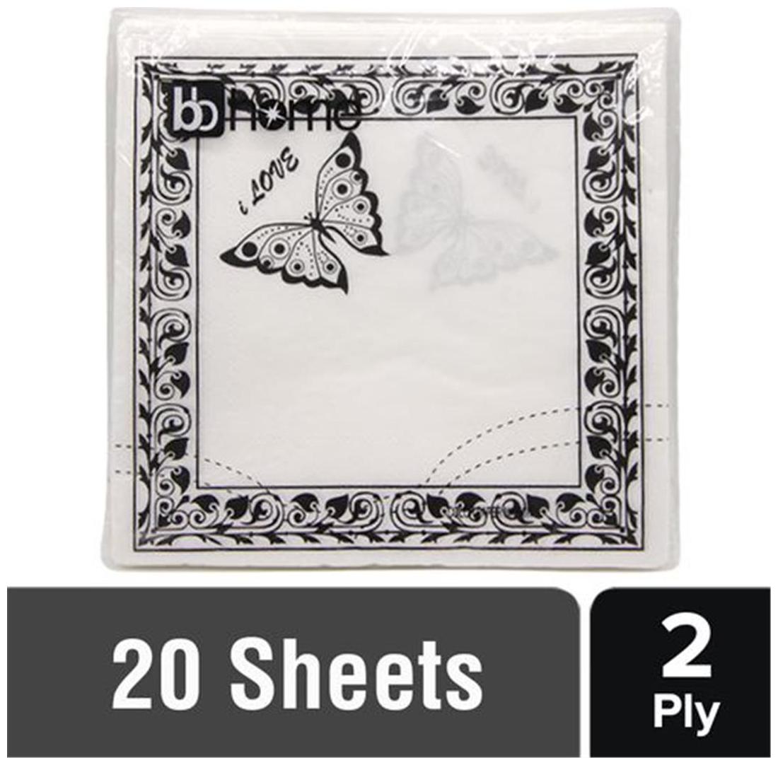 

BB Home Printed Party Napkins - Butterfly