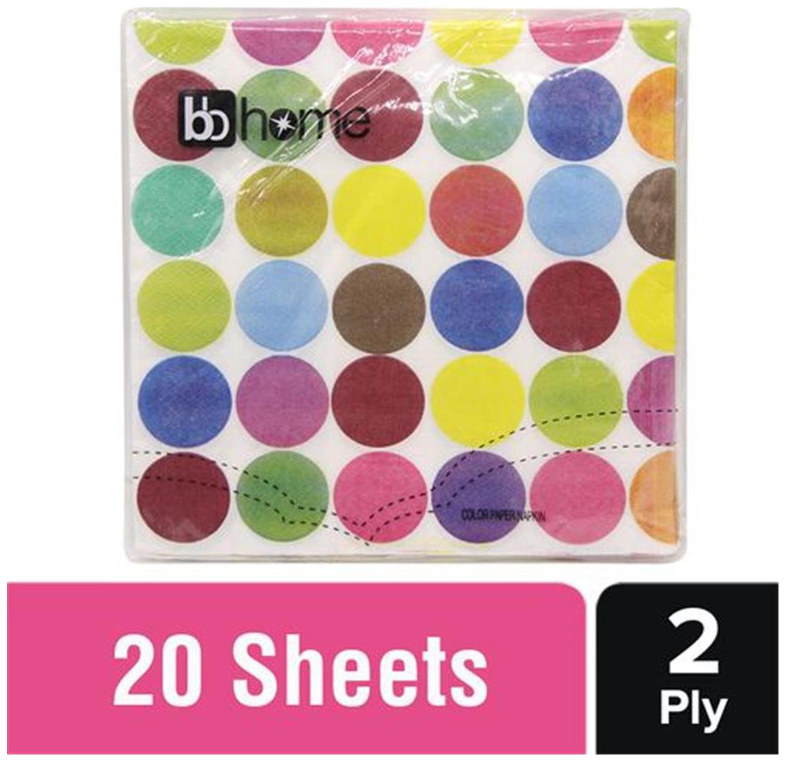 

BB Home Printed Party Napkins - Circle Multicolor