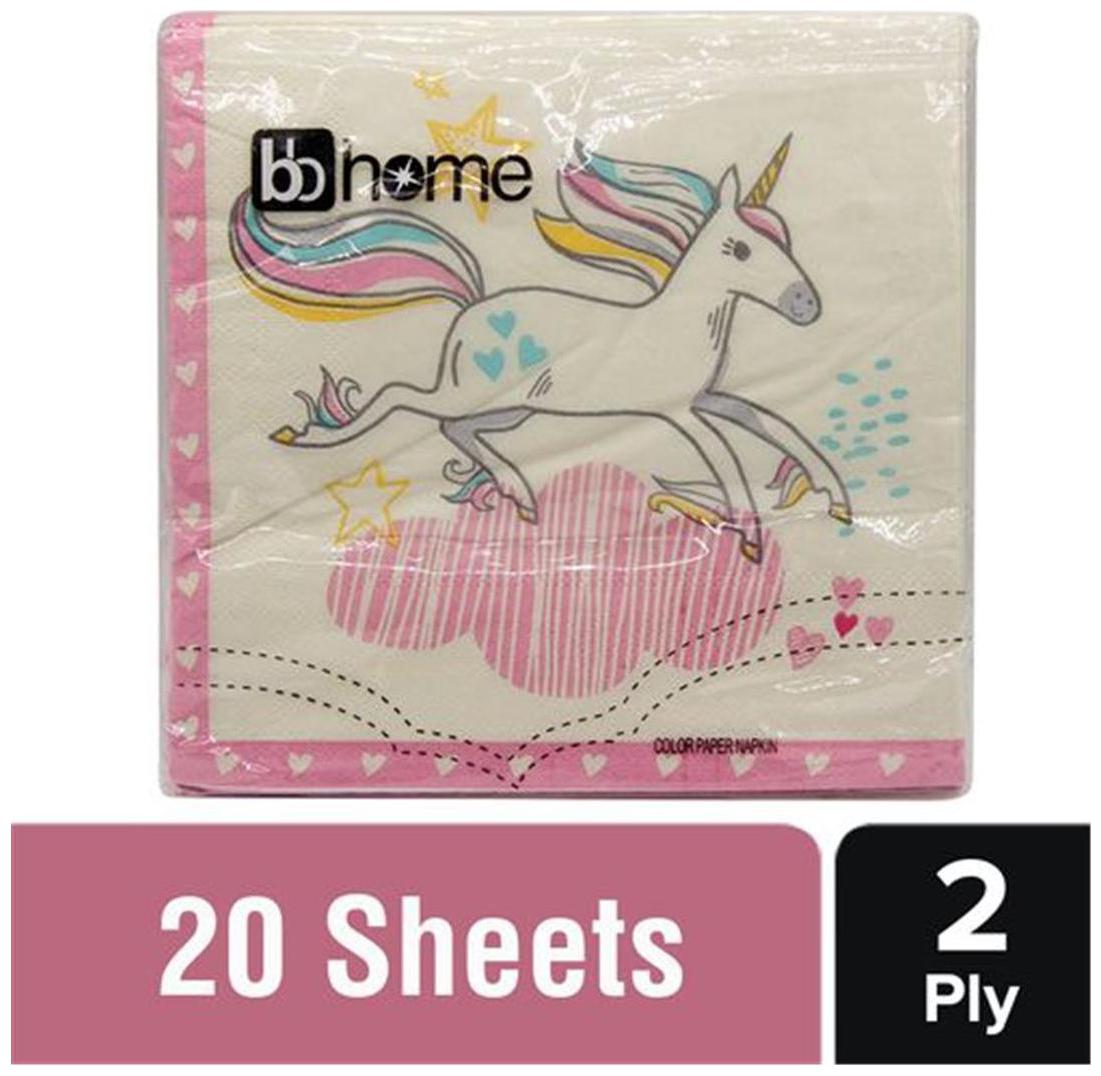 

BB Home Printed Party Napkins - Unicorn