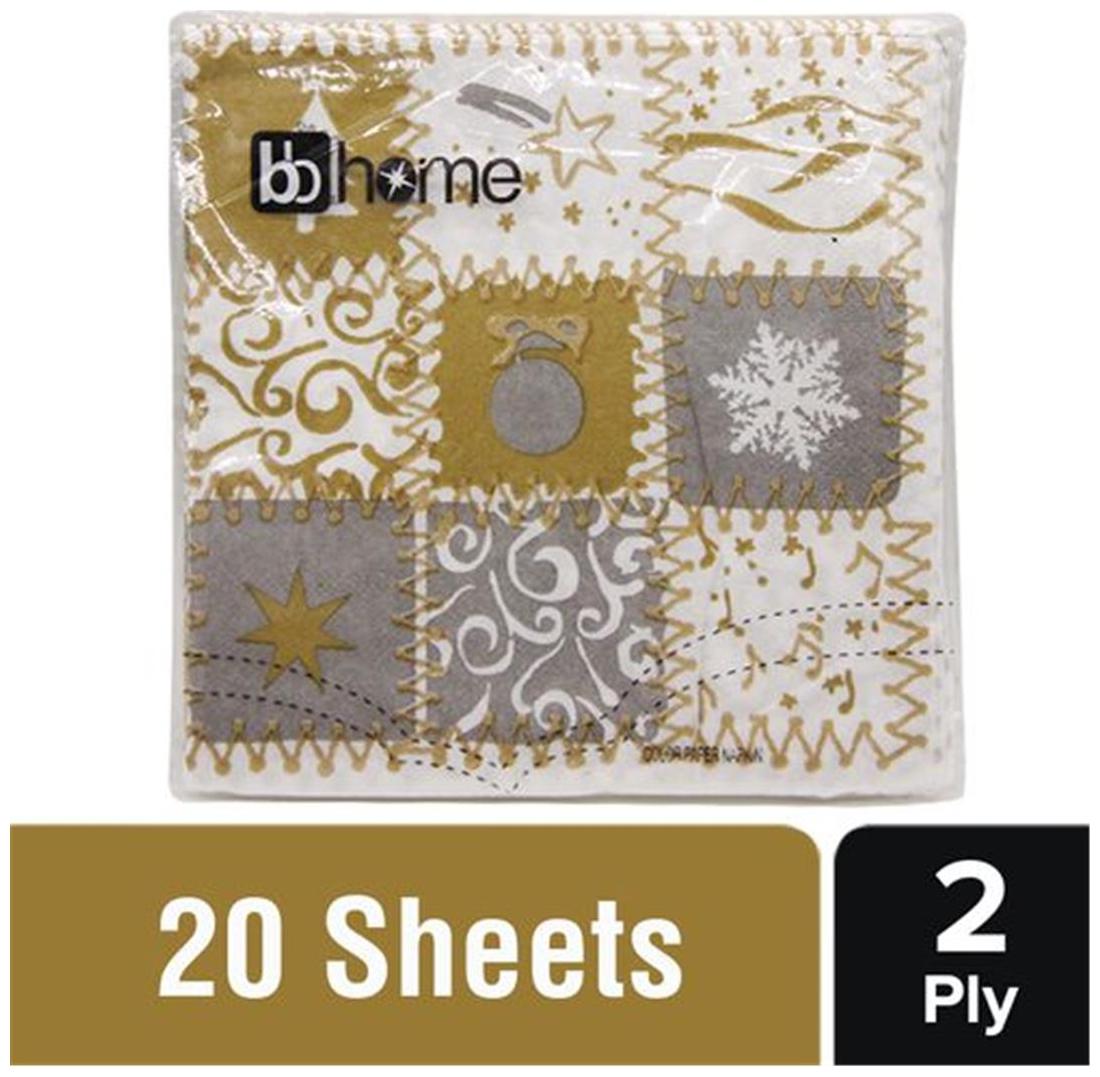 

BB Home Printed Party Napkins - Block Print