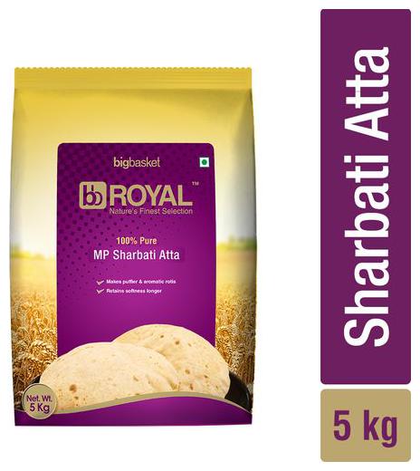 

BB Royal MP Sharbati Wheat Atta - 100 Pure 5 kg