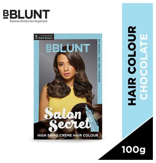 

Bblunt Salon Secret High Shine Creme Hair Colour Chocolate Dark Brown 3 100 g 8 ml