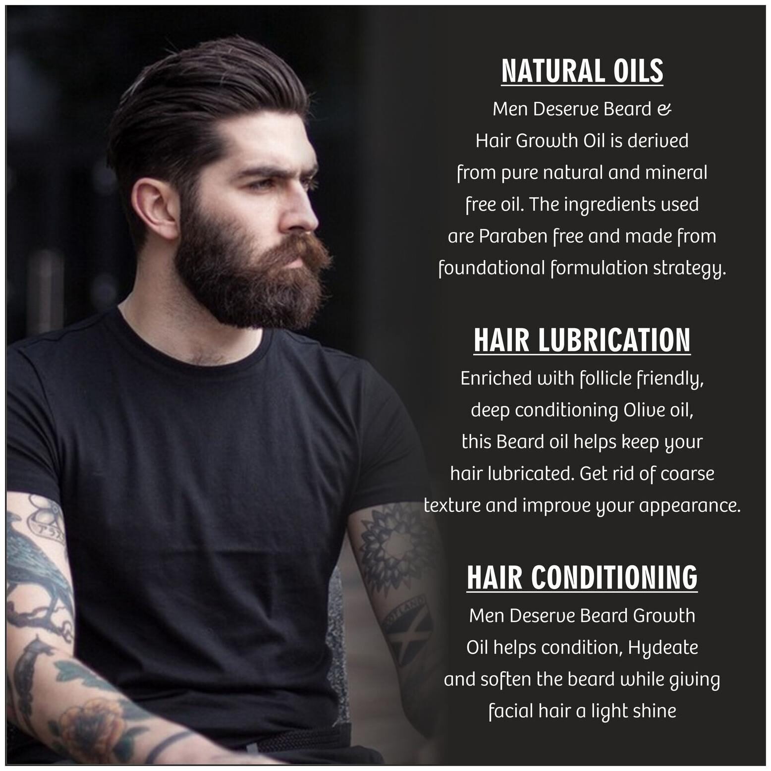 Buy Men Deserve Beard Hair Growth Oil Basil Hairy Root Extract