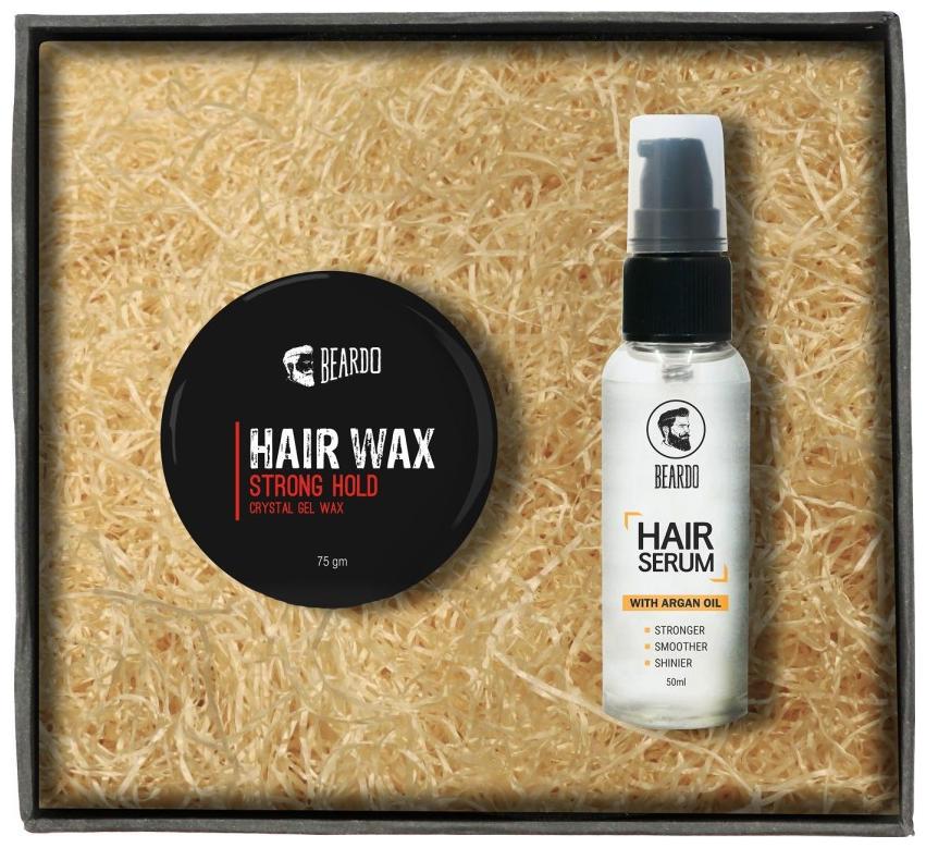 

Beardo Hair Wax - Strong Hold (75 g) And Serum (50 ml) Combo Set (Set of 2)