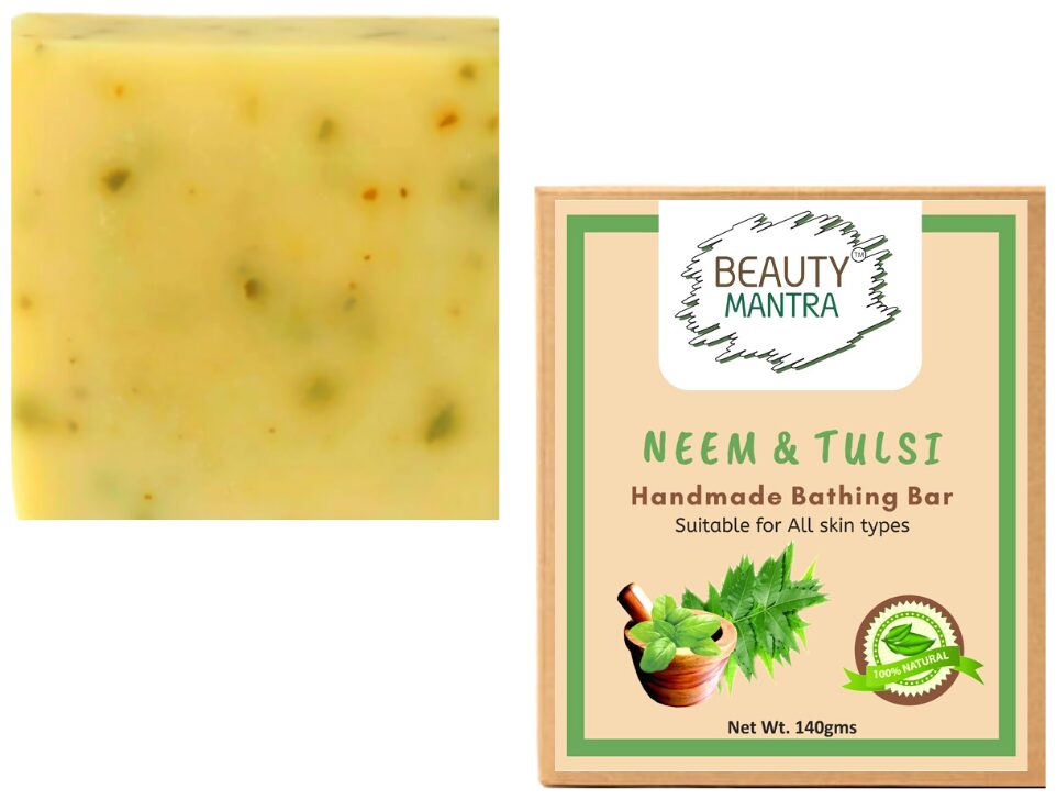 

Beauty Mantra Neem Tulsi Pure Natural Handmade Bathing Bar 140g (Pack of 1)