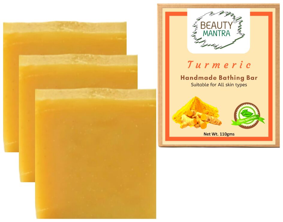 

Beauty Mantra Turmeric Pure Natural Handmade Bathing Bar 110g (Pack of 3)