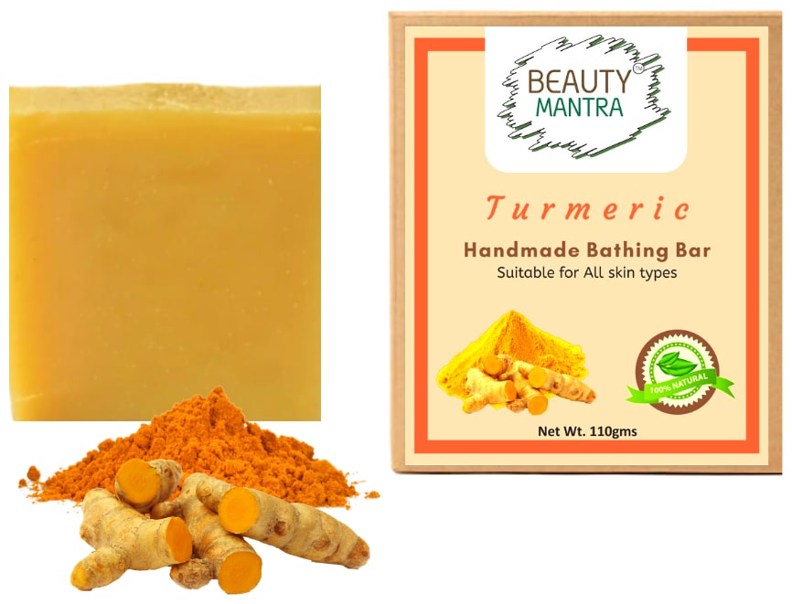 

Beauty Mantra Turmeric Pure Natural Handmade Bathing Bar 110g (Pack of 1)