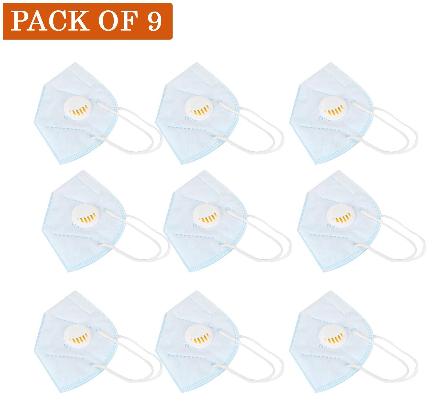 

Bectosolve 5 Layers N95 Anti Pollution Reusable Respirator Mask Pack Of 9