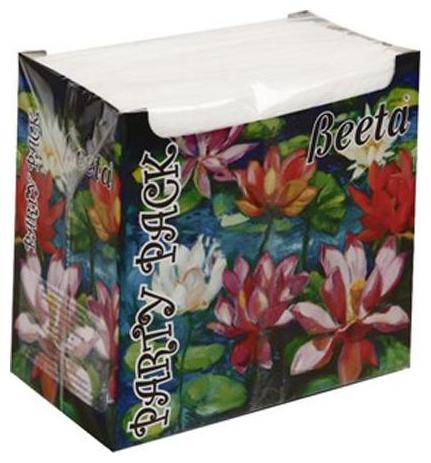 

Beeta Paper Napkin Tissue Box Party Pack 100 Nos X 1 Ply
