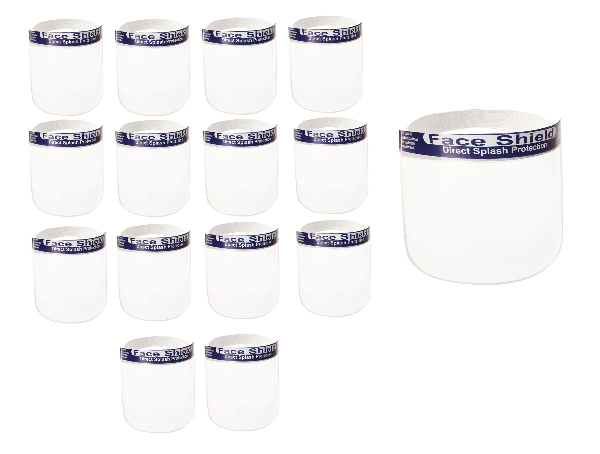 

Benison india Reusable Safety Anti-fog Full Face Shield Universal Protective (Pack of 15)