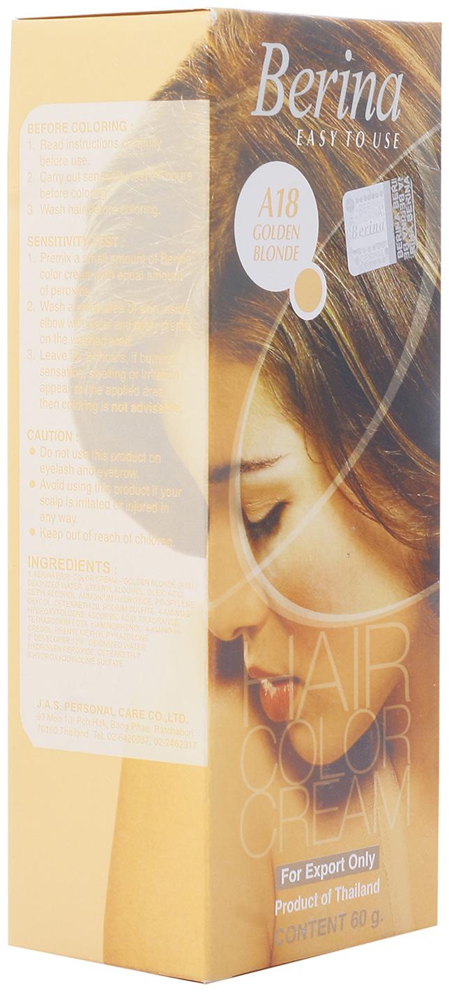 

Berina A18 Golden Blonde Hair Color Cream 60 g (Pack Of 1)