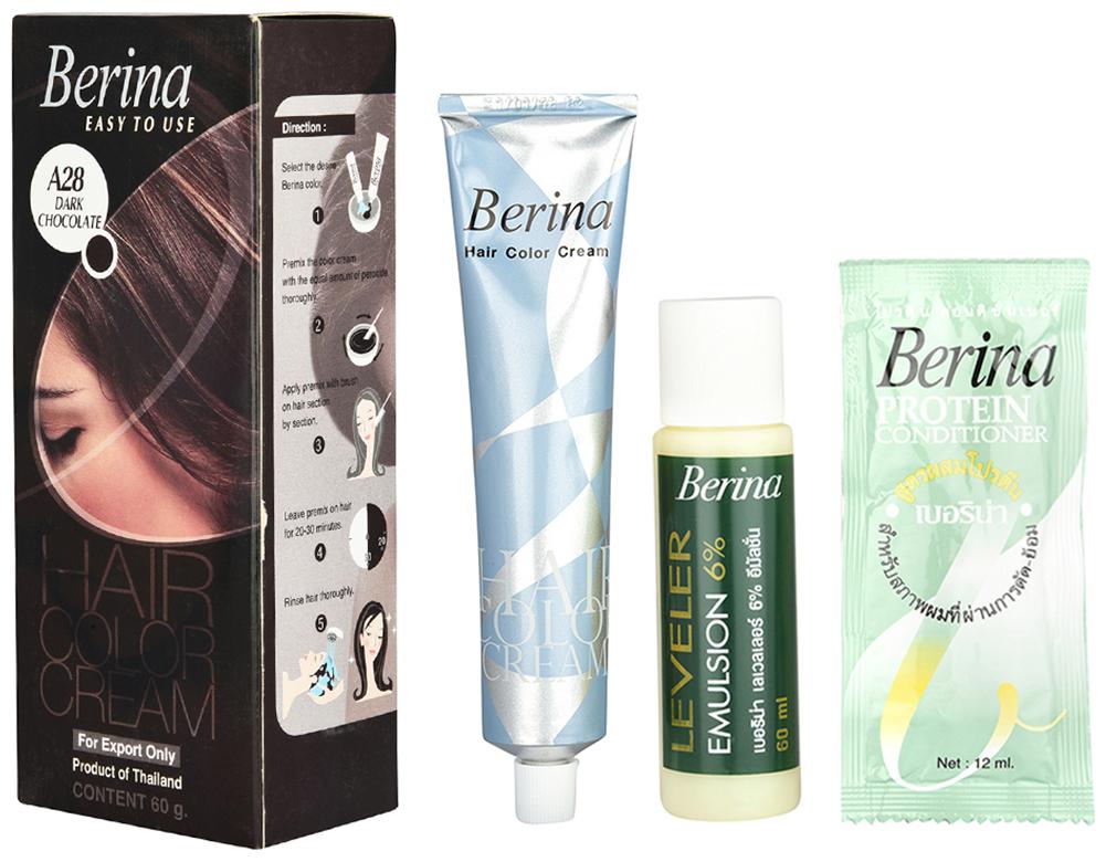 

Berina A28 Dark Chocolate Hair Color Cream60 g (Pack Of 1)