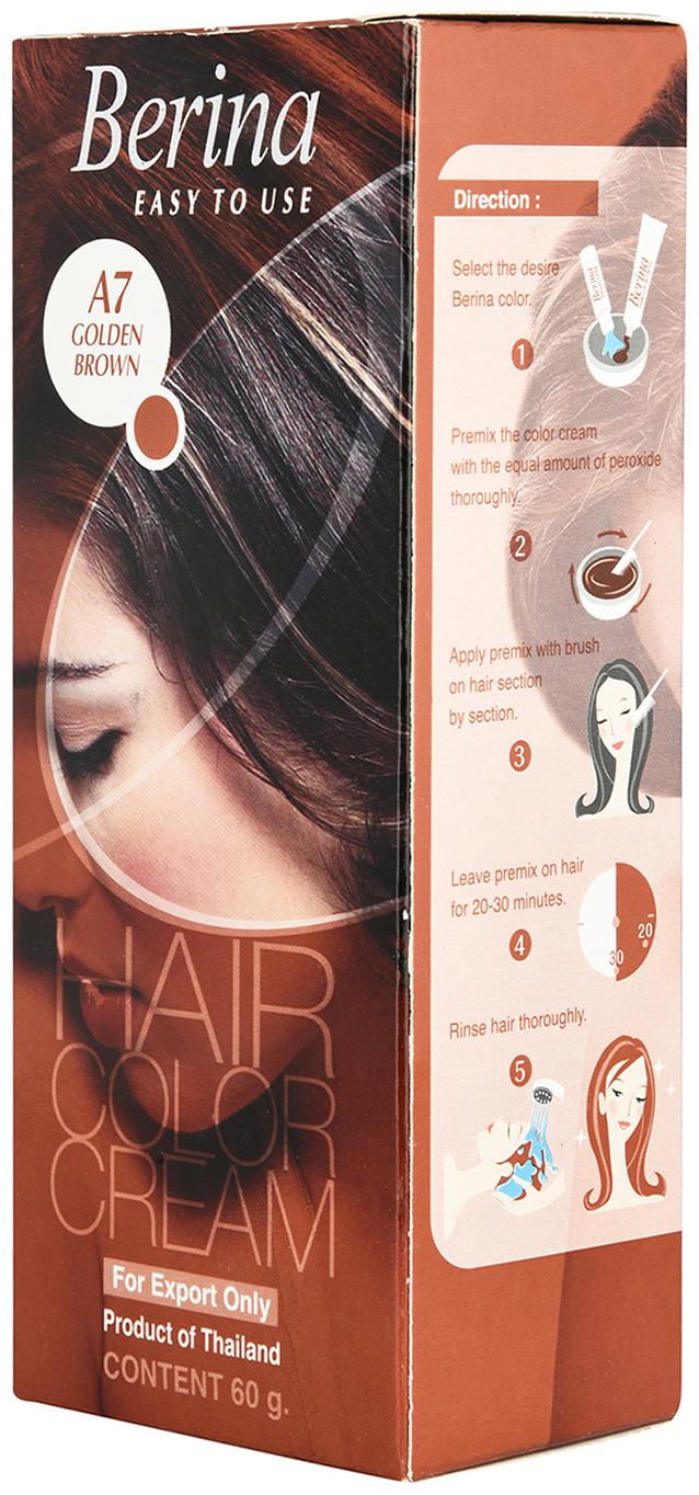 

Berina A7 Golden Brown Hair Color Cream 60 g (Pack Of 1)