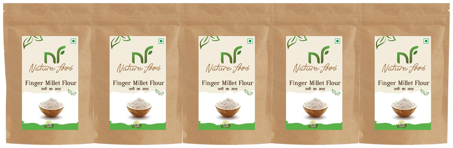 

Best Quality Finger Millet Flour Ragi Atta - 1kg ( Pack of 5)