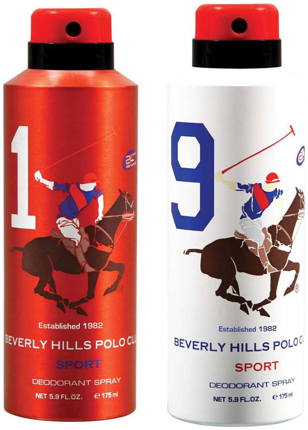 

Beverly Hills Polo Club Sport Deodorant Spray No 1 9 (Pack Of 2) For Men (350 ml)