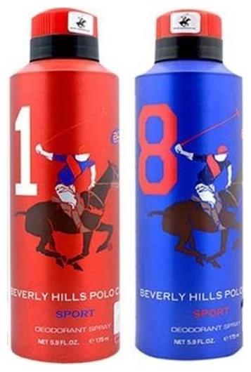 

Beverly Hills Polo Club Deodorants No 1 8 (Pack Of 2) - Men (175 ml Each)