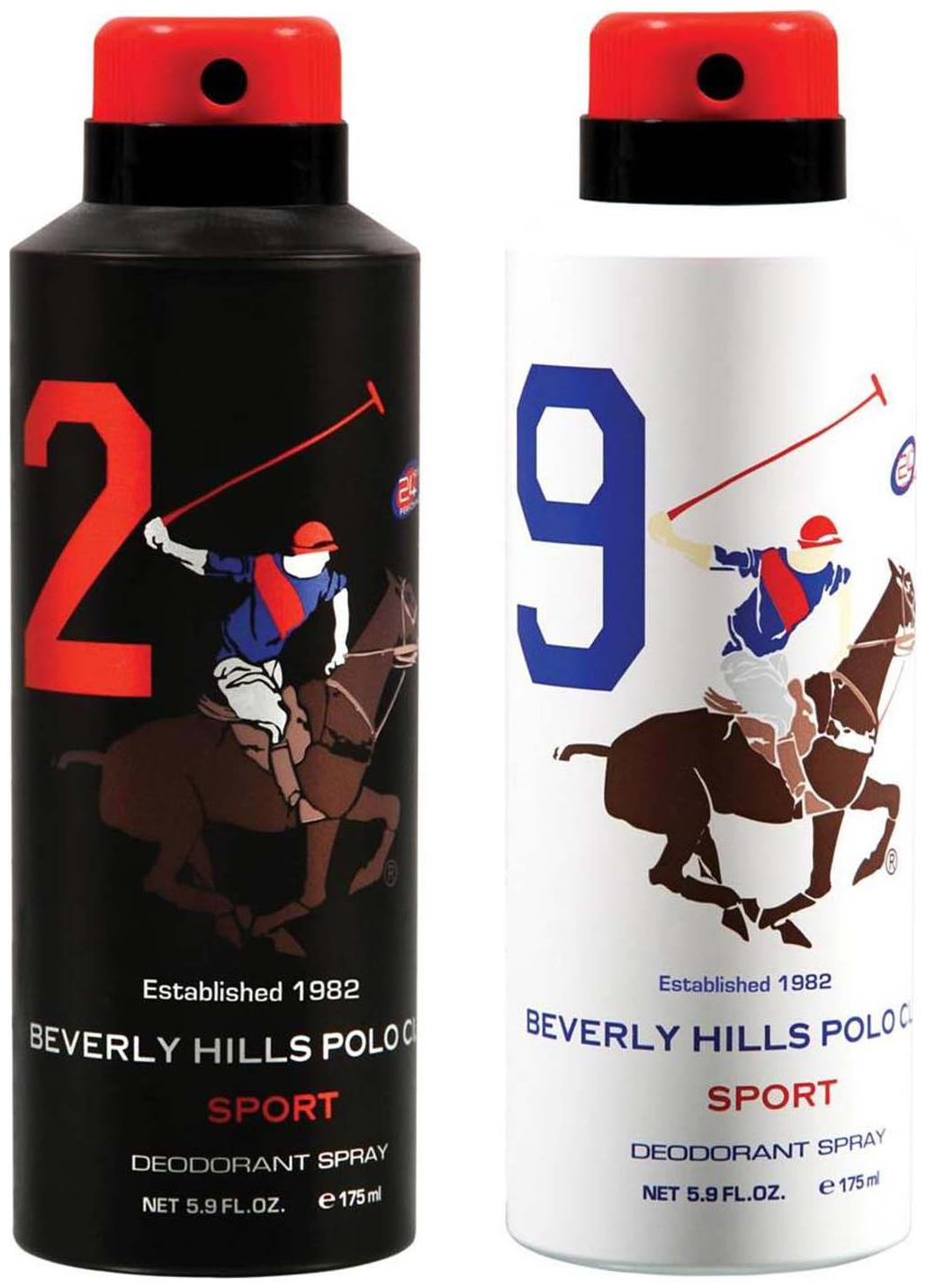 

Beverly Hills Polo Club Sport Deodorant Spray No 2 9 (Pack Of 2) For Men (350 ml)