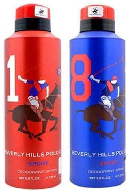 

Beverly Hills Polo Club Sport Deo No 1 And 8(Pack Of 2)- For Men -175 ml Each