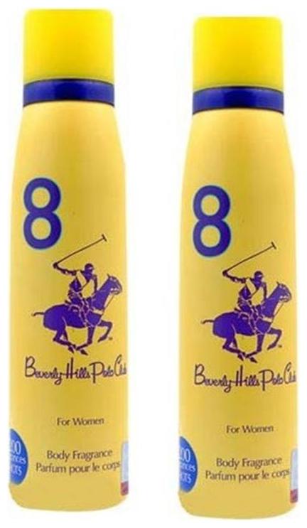 

Beverly Hills Polo Club Deodorants No 8 (Pack Of 2) - Women (150 ml Each)