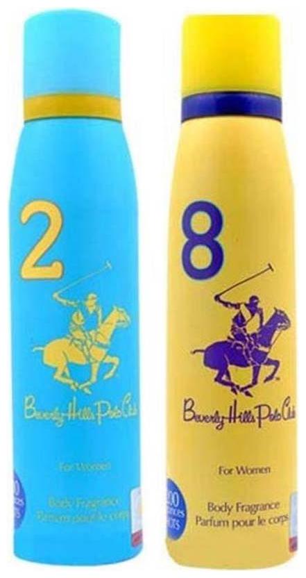 

Beverly Hills Polo Club Women Deo No 2 And 8(Pack Of 2 )- For Women - 150 ml Each